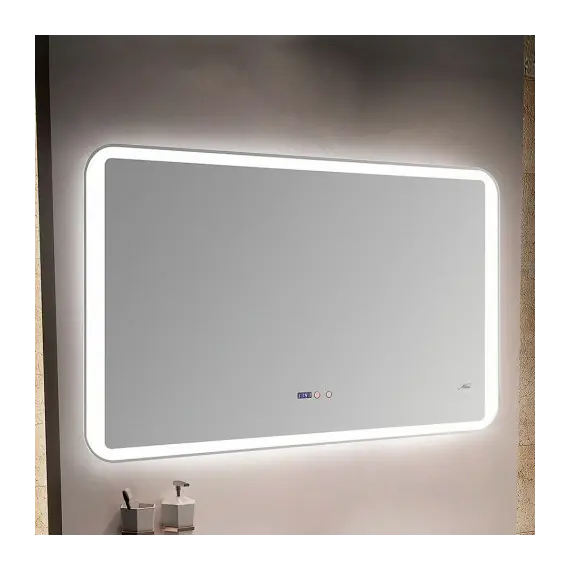 Зеркало с LED-подсветкой MELANA-12070/10070 подогрев / часы (MLN-LED052)