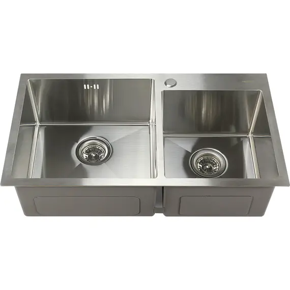 Мойка S7843H MELANA ProfLine 3,0/220 САТИН 2-я чаша, врезная