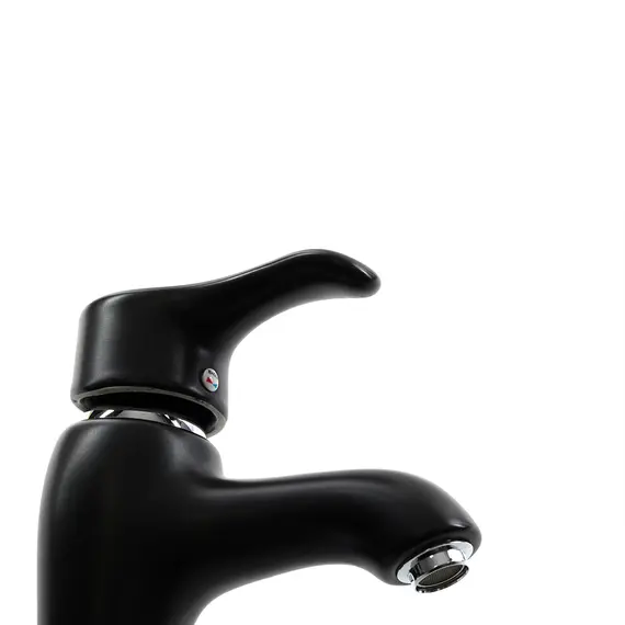 Смеситель д/ум MLN-F-002CBK-M керамический, однорычажный, черный матовый