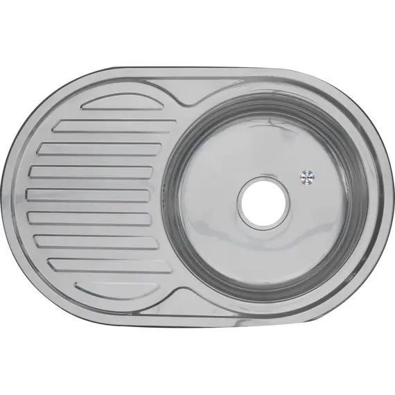 Мойка 7750 U MELANA 0,6/0,8/180 врезная  с сифоном