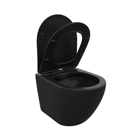 Унитаз Ceruttispa TICINO Aria MB CT8918 подвесной безободковый черный матовый