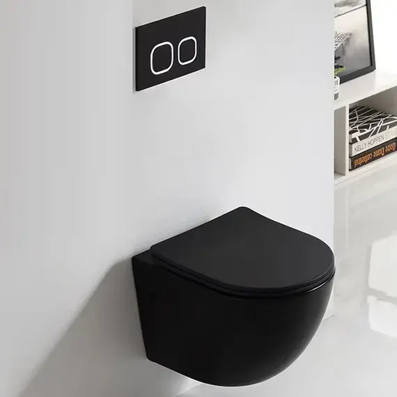 Унитаз Ceruttispa TICINO Aria MB CT8918 подвесной безободковый черный матовый