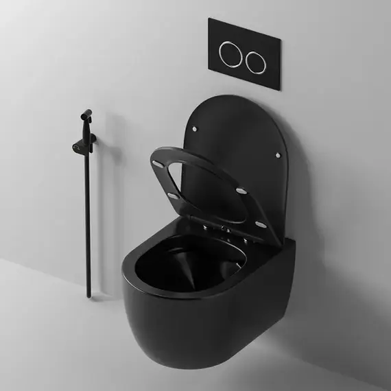 Унитаз  Ceruttispa  OGLIO Aria MB CT9239  подвесной безободковый черный матовый