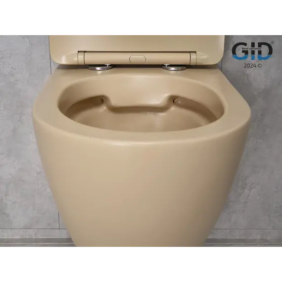Безободковый подвесной унитаз микролифт дюропласт Gid Sr2198