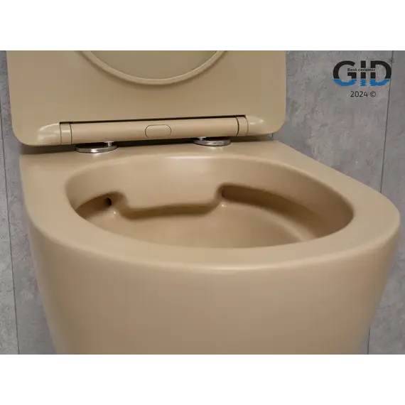 Безободковый подвесной унитаз микролифт дюропласт Gid Sr2198
