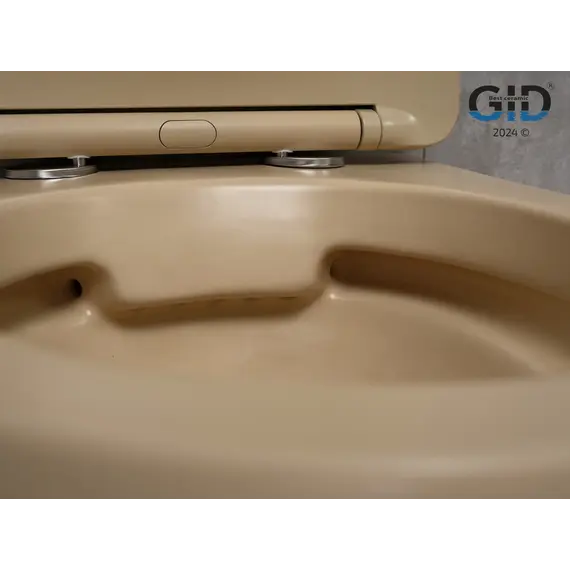 Безободковый подвесной унитаз микролифт дюропласт Gid Sr2198