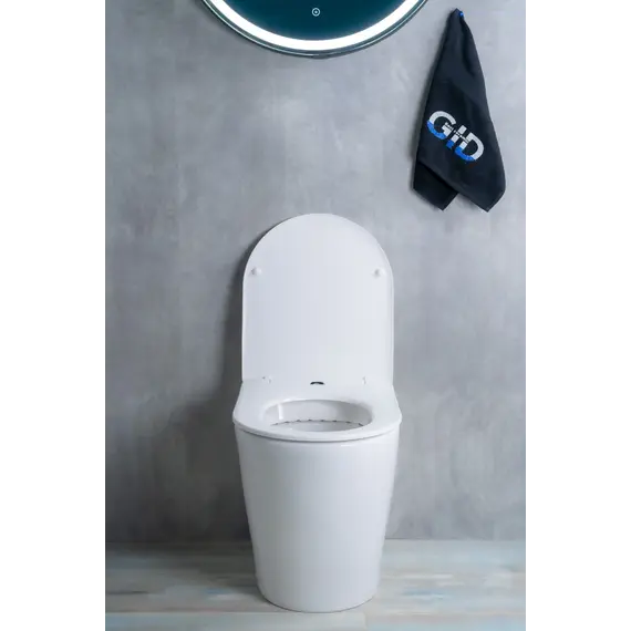 Приставной безободковый унитаз микролифт дюропласт Gid TRS-263