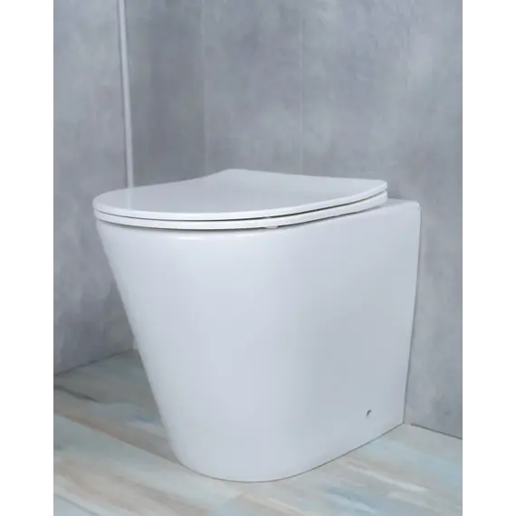 Приставной безободковый унитаз микролифт дюропласт Gid TRS-263