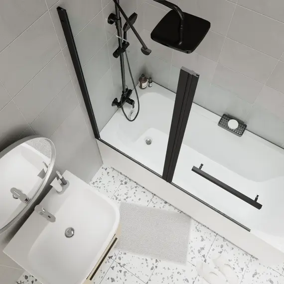 Шторка  на ванну F03B PARLY распашная