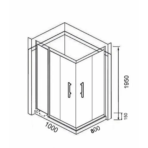 Душевой уголок QZ71B/QZ81B  PARLY низкий поддон