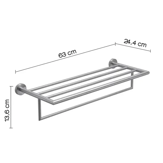Gedy G-Project  полка для полотенец   зачищенный хром