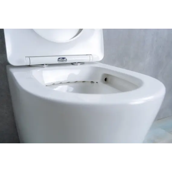 Приставной безободковый унитаз микролифт дюропласт Gid TRS-263