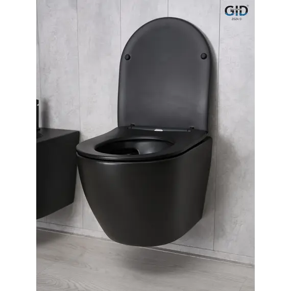 Безободковый подвесной унитаз микролифт дюропласт Gid Bm2198