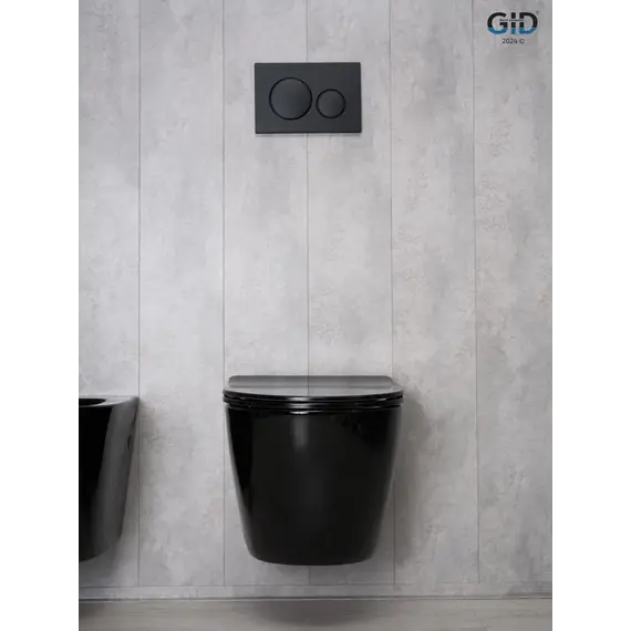 Безободковый подвесной унитаз микролифт дюропласт Gid Tr2198-18