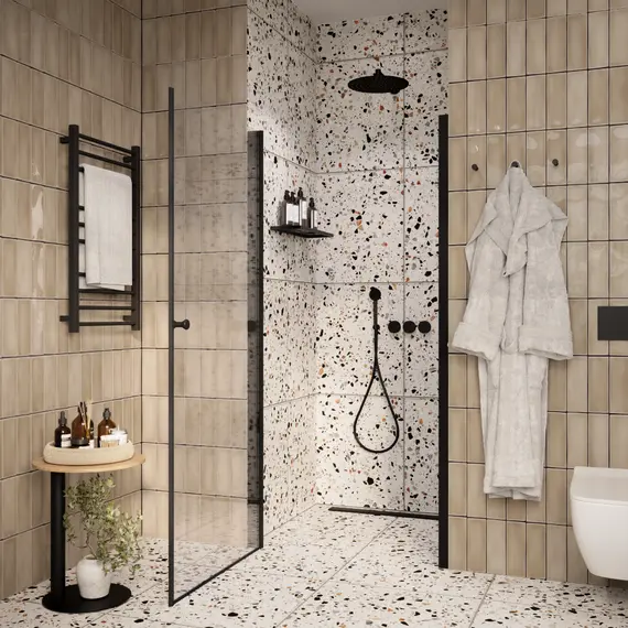 Дверь душевая  DE70B/DE80B/DE90B  PARLY в нишу