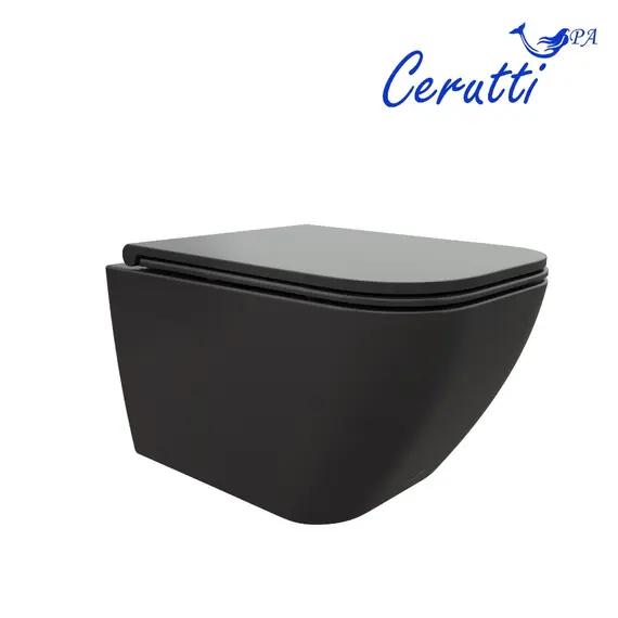 УнитазCeruttispa  MIMI Aria MB CT8920 подвесной безободковый черный матовый