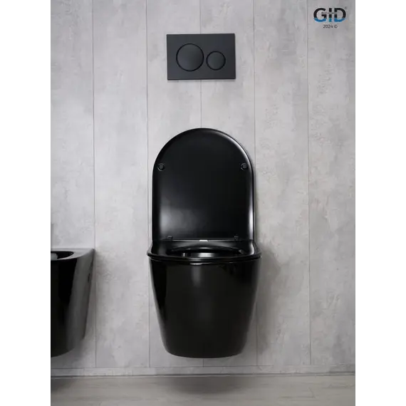 Безободковый подвесной унитаз микролифт дюропласт Gid Tr2198-18