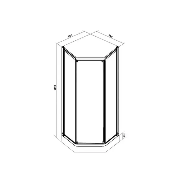 Душевой  уголок ZEP91B  PARLY 90х90 с поддоном