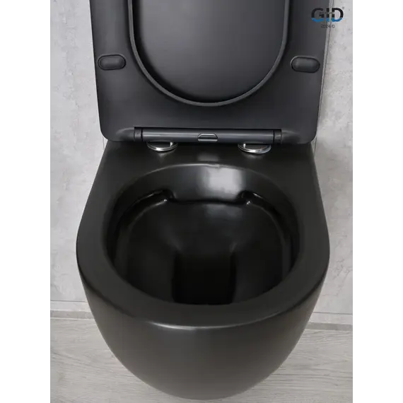Безободковый подвесной унитаз микролифт дюропласт Gid Bm2198