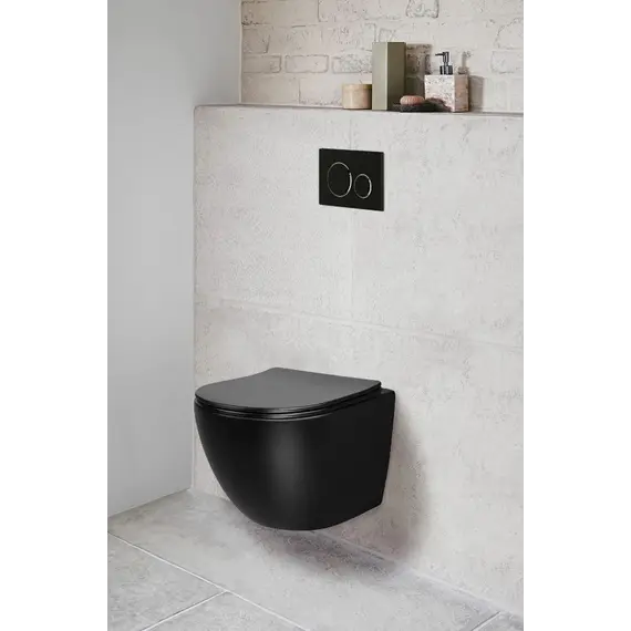 Унитаз Ceruttispa SELLA Aria MB CT9160 подвесной безободковый черный матовый