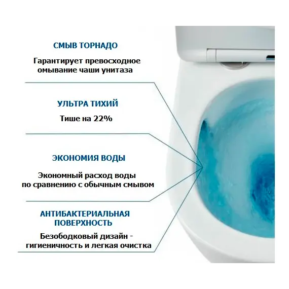 Унитаз Ceruttispa MANLIO Tornado CT10618  напольный безободковый