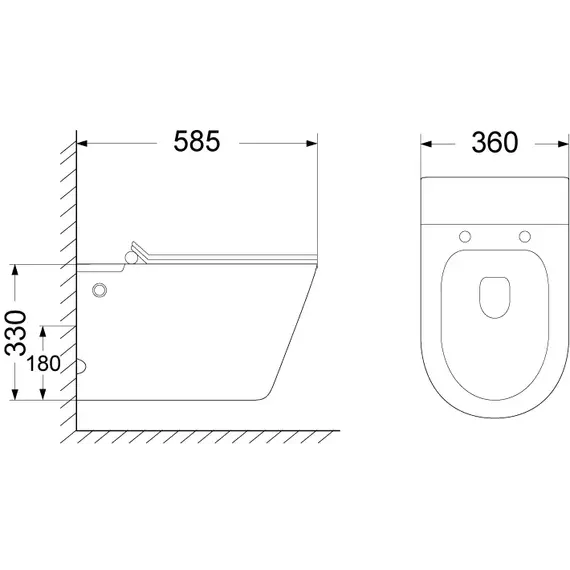 Унитаз Ceruttispa CT10590 ARGENTERA Aria Pulse подвесной