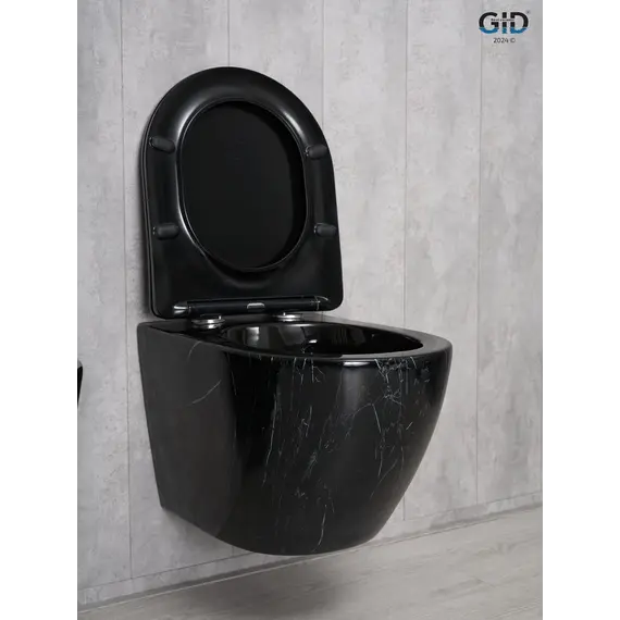 Безободковый подвесной унитаз микролифт дюропласт Gid Bs2198