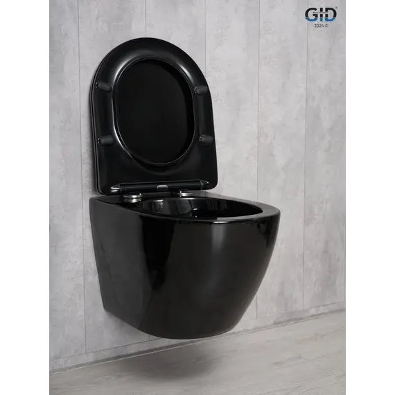 Безободковый подвесной унитаз микролифт дюропласт Gid Tr2198-18