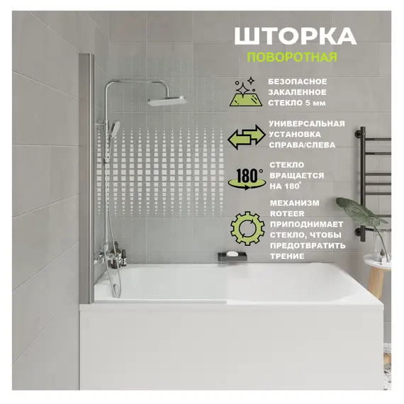 Шторка на ванну F04 PARLY