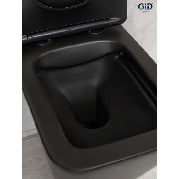 Безободковый подвесной унитаз микролифт дюропласт Gid Tr2144Bm