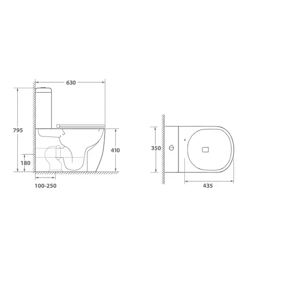 Унитаз Ceruttispa VINCE Tornado CT10373  напольный безободковый