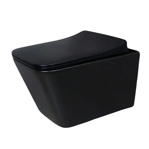 Безободковый подвесной унитаз микролифт дюропласт Gid Tr2144Bm