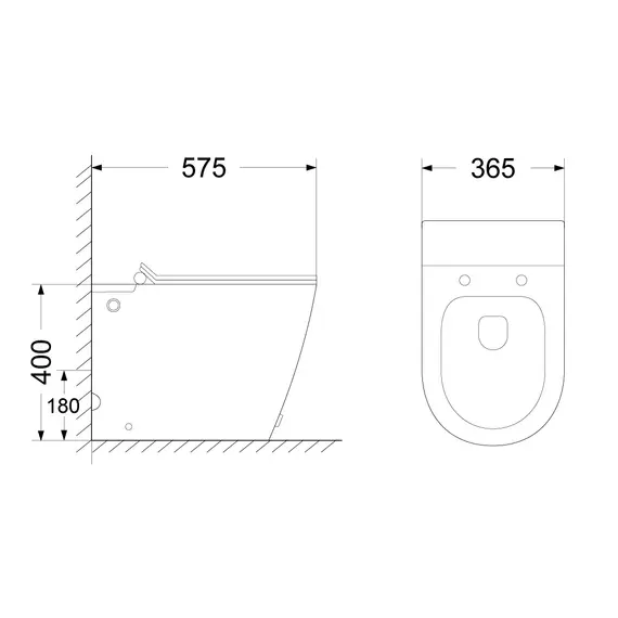 Унитаз  Cerutti SPA CT7264 BARBARIA Pulse приставной с функцией импульсного смыва
