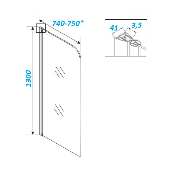 Шторка на ванну F04 PARLY