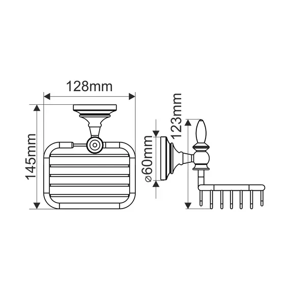 Мыльница металлическая MELANA золото MLN-820012