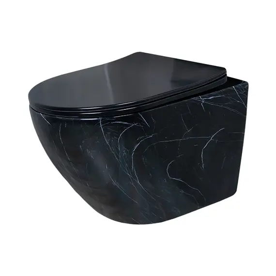 Безободковый подвесной унитаз микролифт дюропласт Gid Bs2198