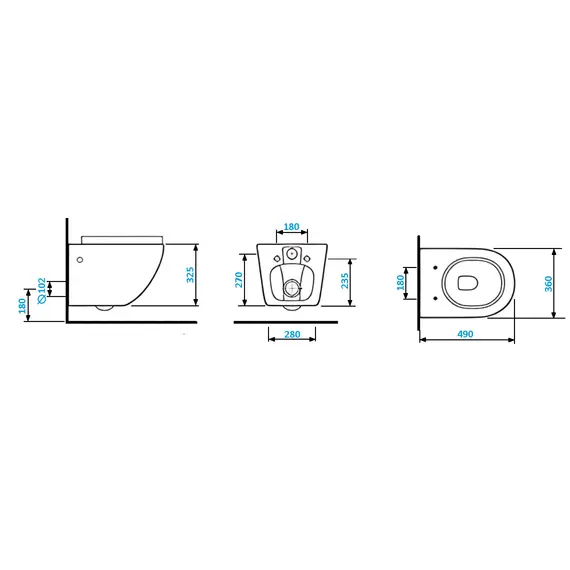 Унитаз Cerutti SPA CT7183 SELLA  Aria подвесной безободковый