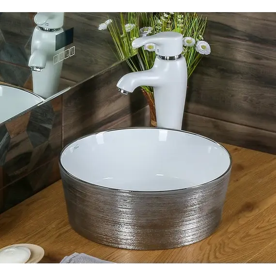 Раковина накладная круглая CeramaLux LuxeLine C1055/ C1054