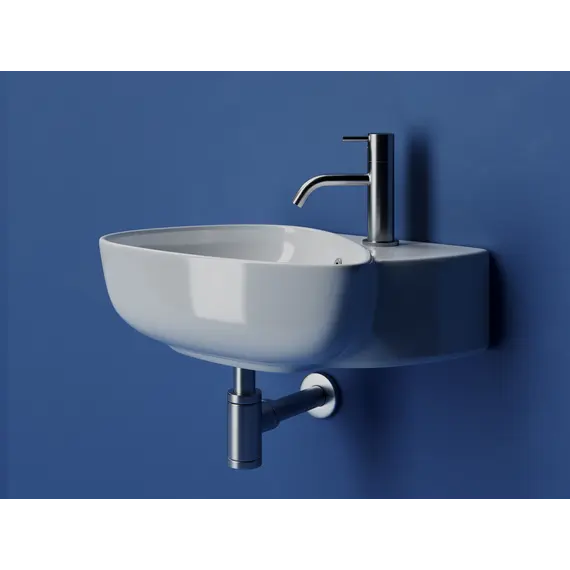 Раковина подвесная Ceramica Nova с отверстием под смеситель, с системой слива- перелива, 495*350*155, цвет белый