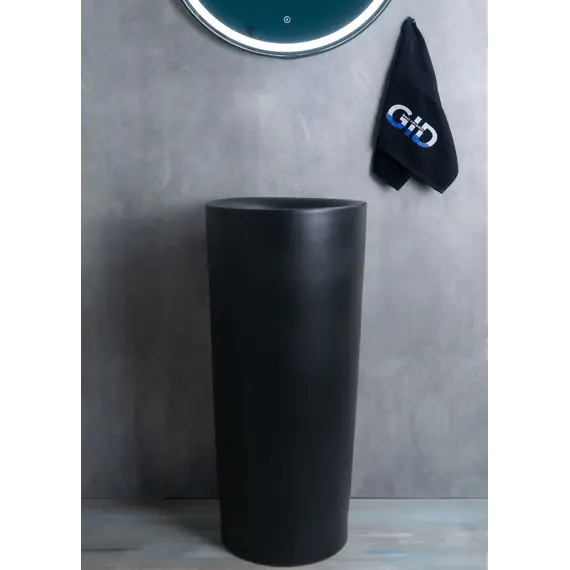 Напольная черная раковина для ванной Gid Nb130bg