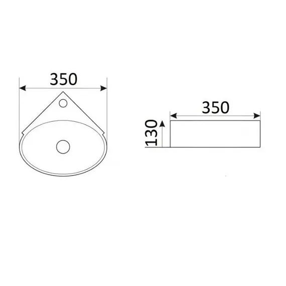 Умывальник подвесной  угловой CeramaLux 9359