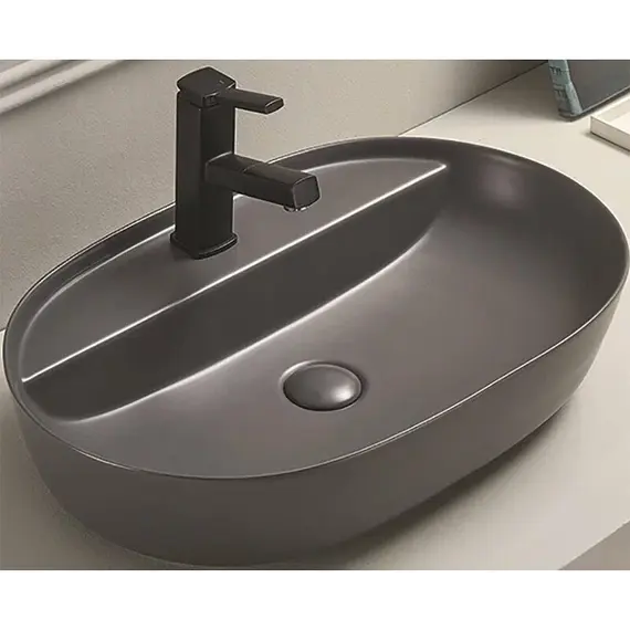 Раковина для ванной накладная овальная CeramaLux 78325XMDH