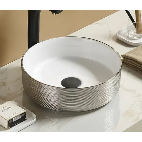 Раковина накладная круглая CeramaLux LuxeLine C1055/ C1054