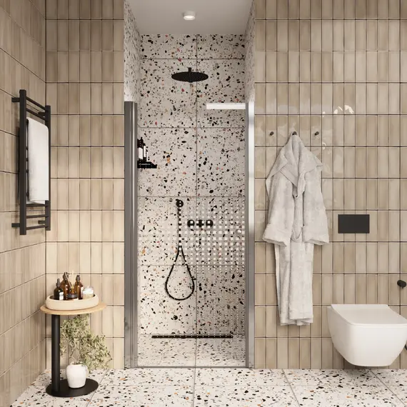 Дверь душевая  DE70/DE80/DE90  PARLY в нишу