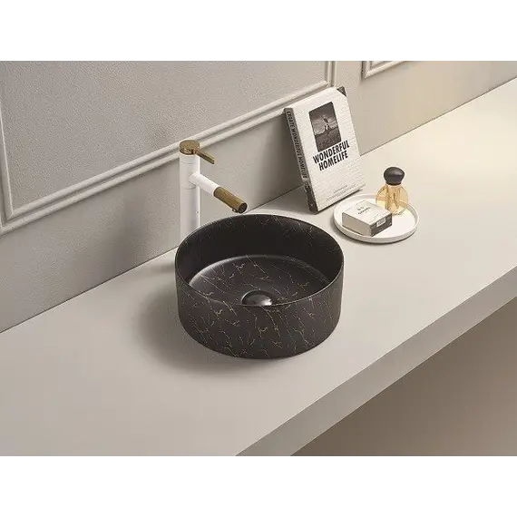 Раковина для ванной накладная круглая CeramaLux C1114