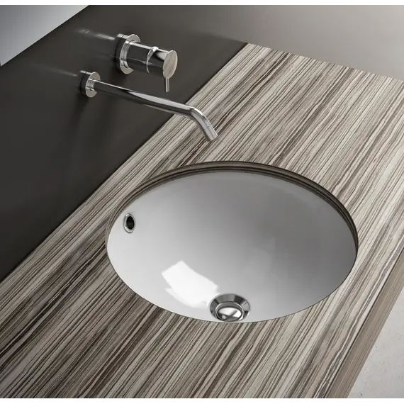 Встраиваемая снизу белая раковина для ванной Gid YJ848