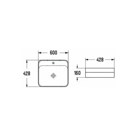 Раковина для ванной накладная CeramaLux 78598