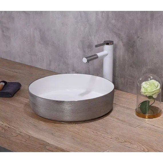 Раковина накладная круглая CeramaLux LuxeLine C1055/ C1054