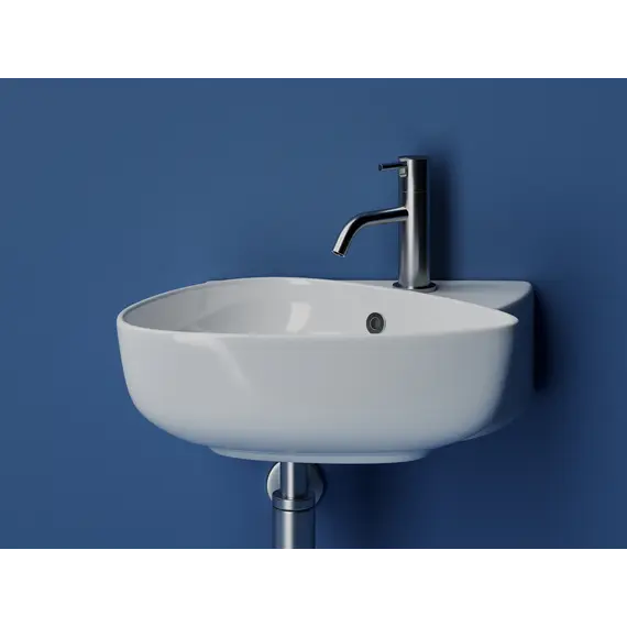 Раковина подвесная Ceramica Nova с отверстием под смеситель, с системой слива- перелива, 495*350*155, цвет белый