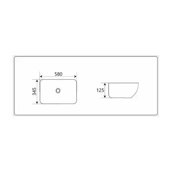 Раковина для ванной накладная Ceramalux 78494